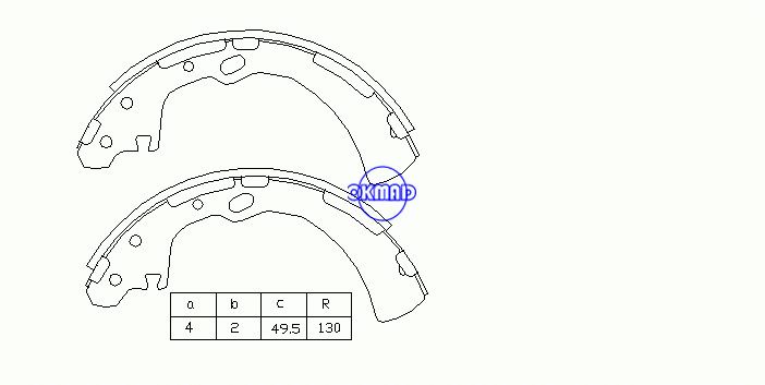 NISSAN PICK UP (D21) D22 TERRANO URVAN ISUZU FARGO ELF ASP2F23 Mâchoires de frein à tambour FMSI: 1399-S574 OEM: 44060-08G25 FSB282 K1174 GS8512, OK-BS042